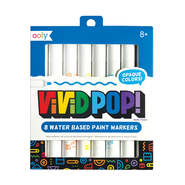 vivid pop! water based paint markers - set of 8