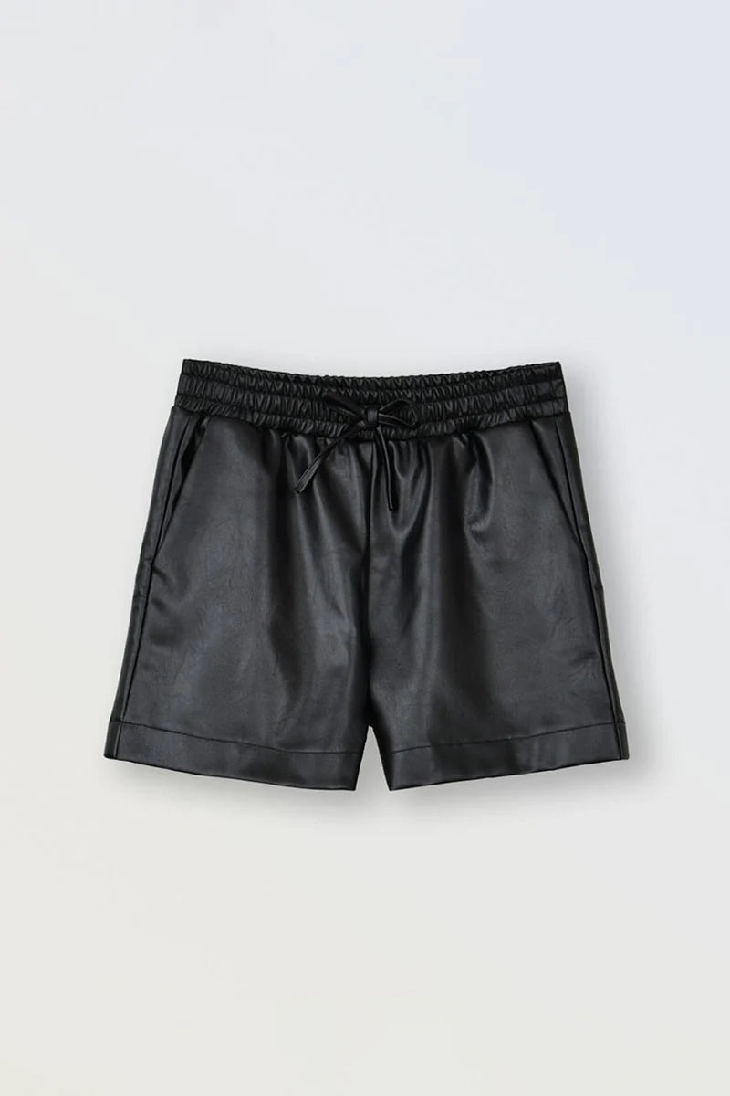 FAUX LEATHER SHORTS