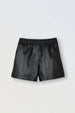 FAUX LEATHER SHORTS