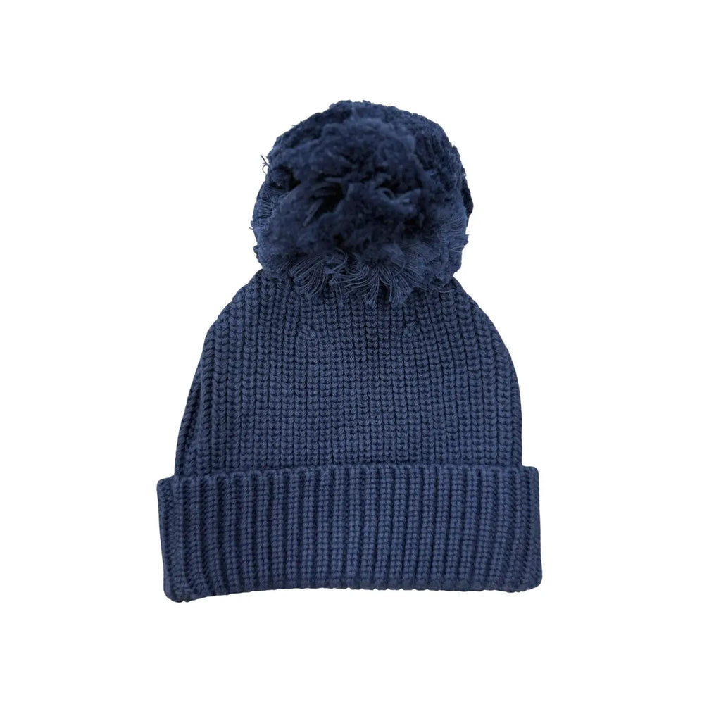 Babysprouts Knit Pom Hat - Navy
