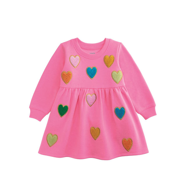 Heart Toddler Sweatshirt Dress