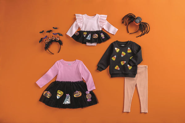 Candy Corn Toddler Tunic And Legging Set