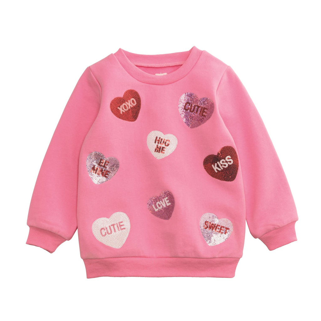 Sequin Hearts Toddler Sweatshirt