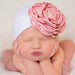SILK ROSE WITH PEARLS: Newborn