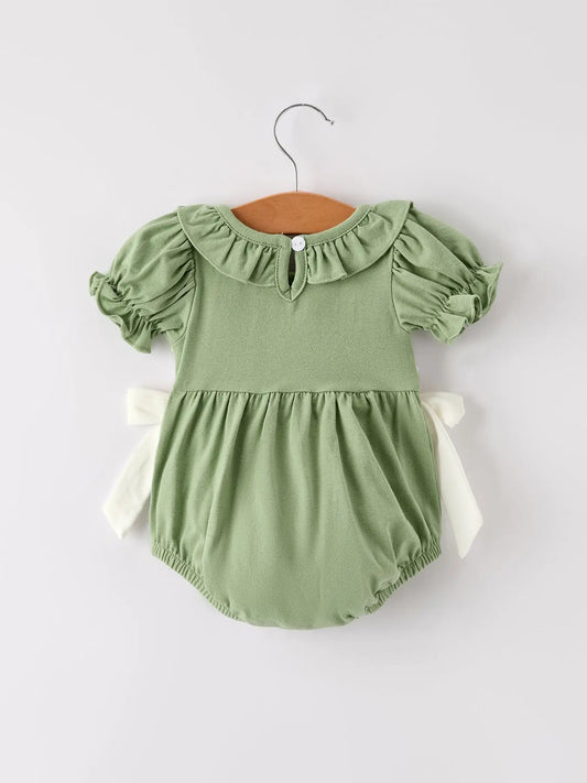 Fall Thanksgiving Smock Embroidered Bubble