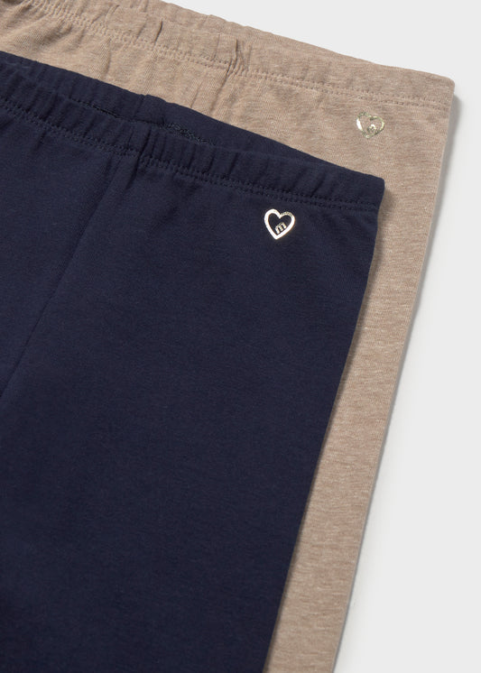 2 basic leggings set - Navy