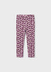 Knit printed leggings - violeta