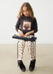 Rib knit flare leggings - Quinoa vig