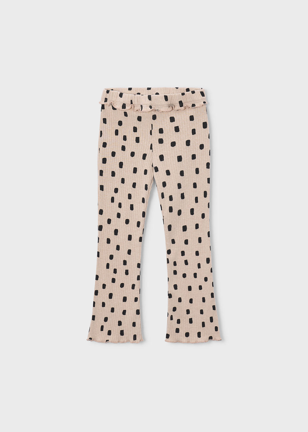 Rib knit flare leggings - Quinoa vig