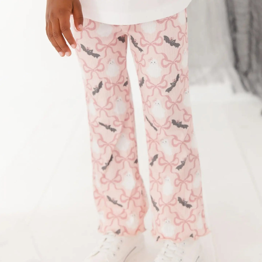 Bat and Ghost Trellis Halloween Flare Legging