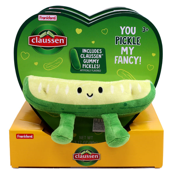 Claussen Pickle Valentine Heart Box w/ Plush