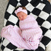 Lana Pink Ribbed SWADDLE Bamboo