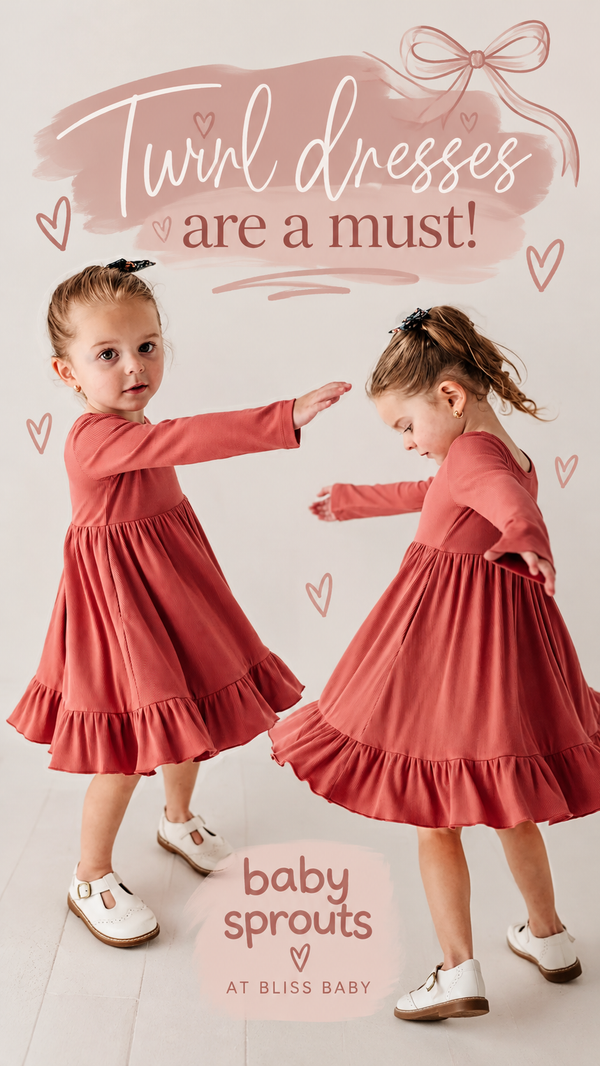 GIRLS RIBBED BALLET DRESS - DUSTY CEDAR