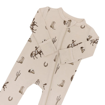 Zippered Romper in Classic Cowboy