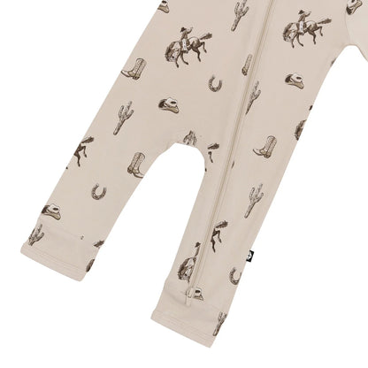 Zippered Romper in Classic Cowboy