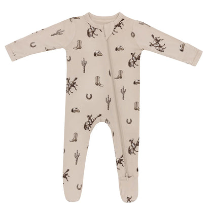 Zippered Footie in Classic Cowboy