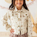 Mocha Floral Denim Jacket - Kids Boutique Clothing