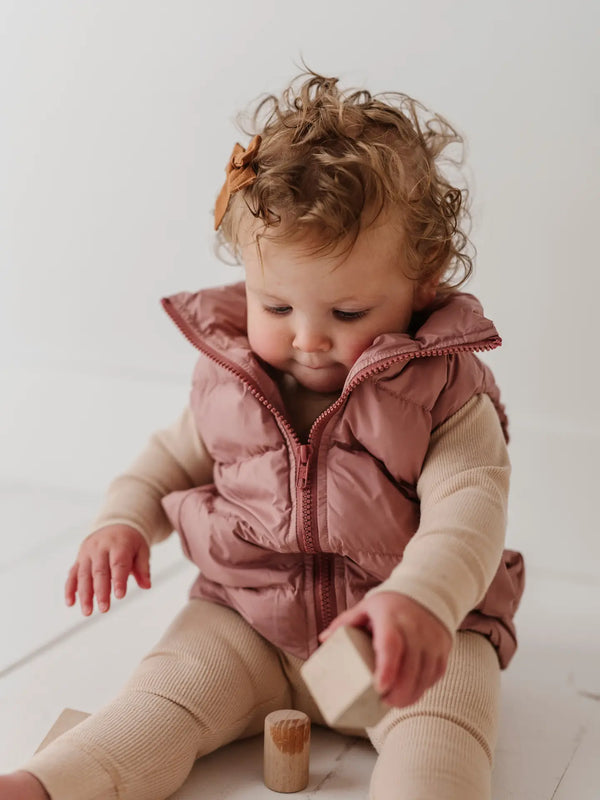 Kid's Puffer Vest - Charm Pink