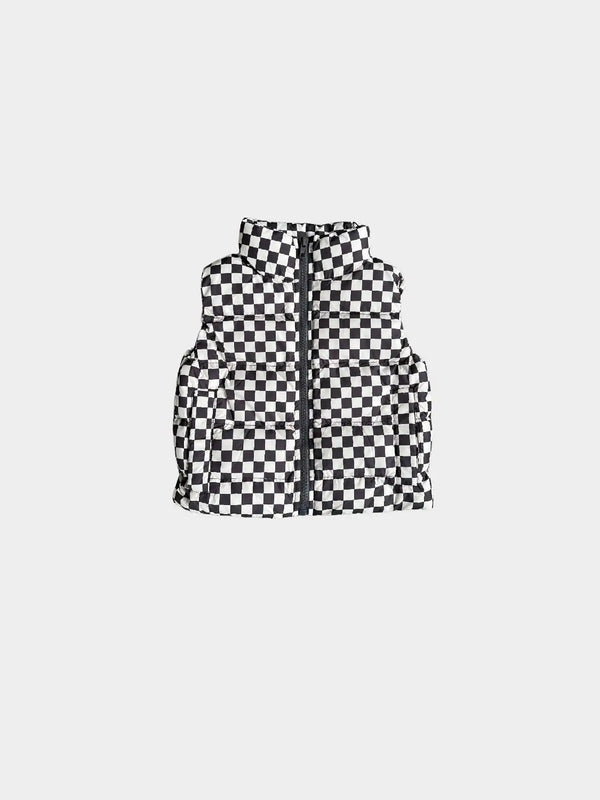 Kid's Puffer Vest - Checkered