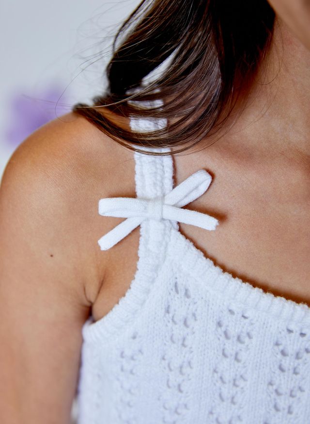 White peplum Tank