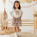 Mocha Floral Bow Patch Sweatshirt