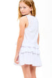 Embroidered Eyelet Tiered Ruffle Skort