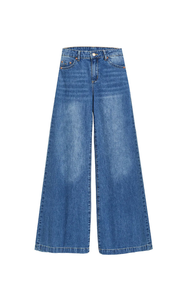 Basic wide leg - Dark Indigo