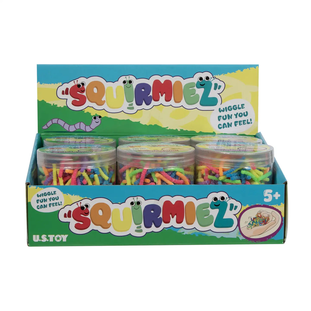 Rainbow Squirmiez Wiggling Worms Sensory Toys Display