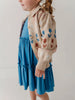 Babysprouts Girl's Floral Knit Cardigan Beige Tulip Intarsia