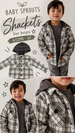 KID'S HOODED SHACKET - GRANITE PLAID