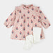 Poppy Print on Rose Brushed Twill Dress Set