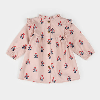 Poppy Print on Rose Brushed Twill Dress Set