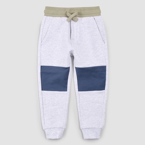 Miles Blue Patched Light Grey Joggers