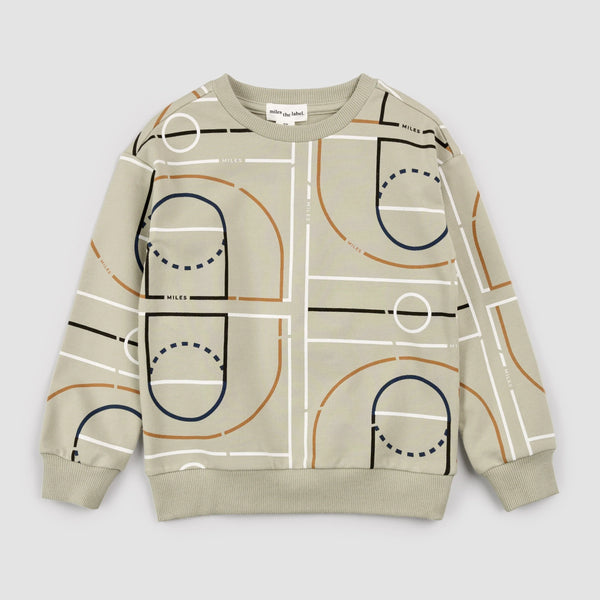 Gymnasium Print on Stone Sweatshirt