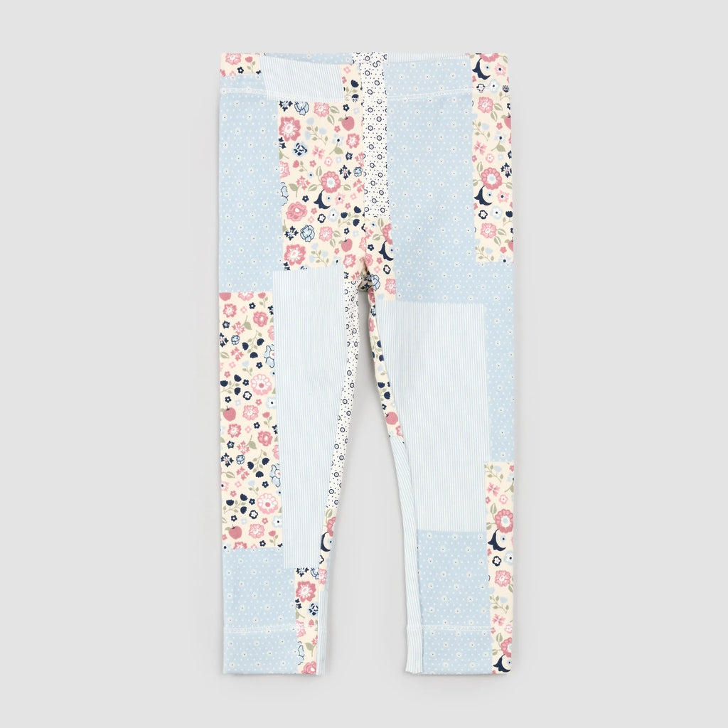 Floral Patchwork Print on Celestial Leggings