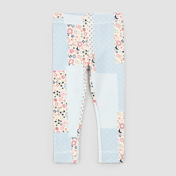 Floral Patchwork Print on Celestial Leggings