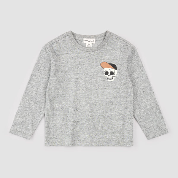 Skeleton Crew Glow-in-the-Dark Heather Grey Long-Sleeve Tee