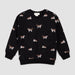 Saint Bernard Print on Black Sweatshirt