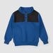 Glacier Blue Half Button Fleece Sweatshirt