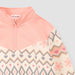25FMW09T02Pink Fairisle Fleece Half Zip Top