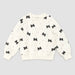 Glitter Bow Print on Off-White Sweatshirt and Legging Set