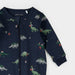 Holiday Dinosaur Print on Navy Sleeper
