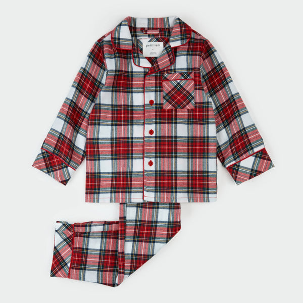 Red Tartan Plaid Flannel PJ Set