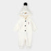 Snow Cute Snowman on Off-White Sherpa Playsuit