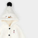 Snow Cute Snowman on Off-White Sherpa Playsuit