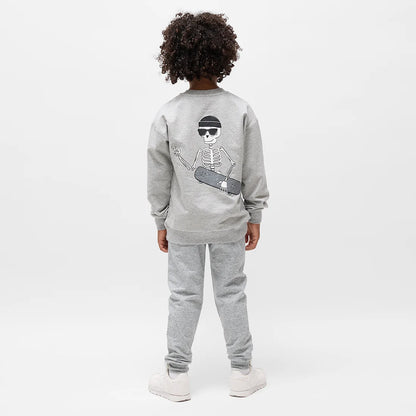 Skeleton Crew Glow In the Dark Grey Mix Sweatshirt