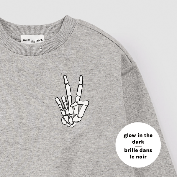 Skeleton Crew Glow In the Dark Grey Mix Sweatshirt