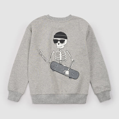 Skeleton Crew Glow In the Dark Grey Mix Sweatshirt