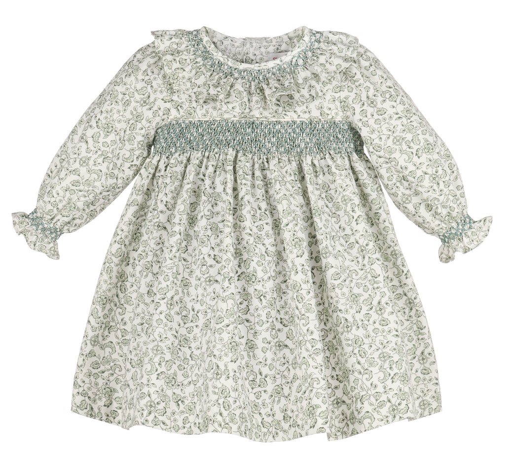 Heirloom Floral Dress, Green