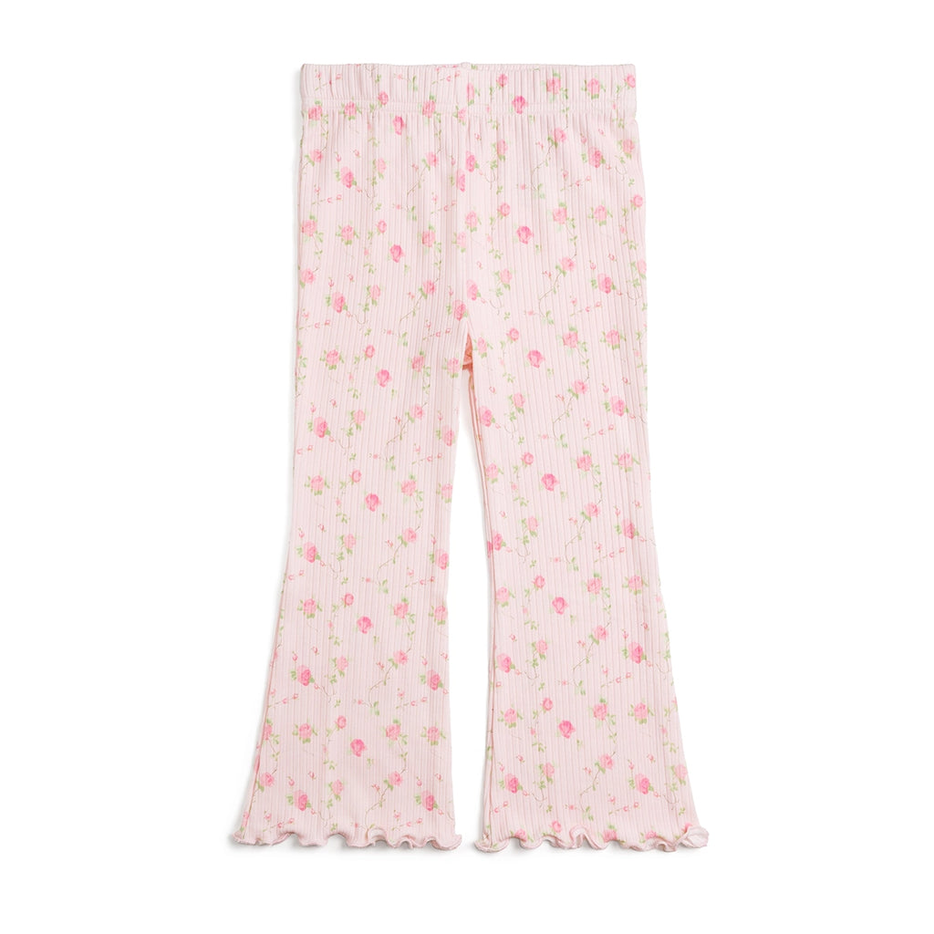 Pink Rose Flare Legging - Girls Clothes